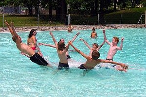 Darbietung im Synchronschwimmen