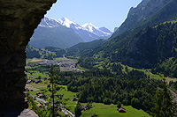 Ausblick nach Kandersteg mit Altels und Rinderhorn